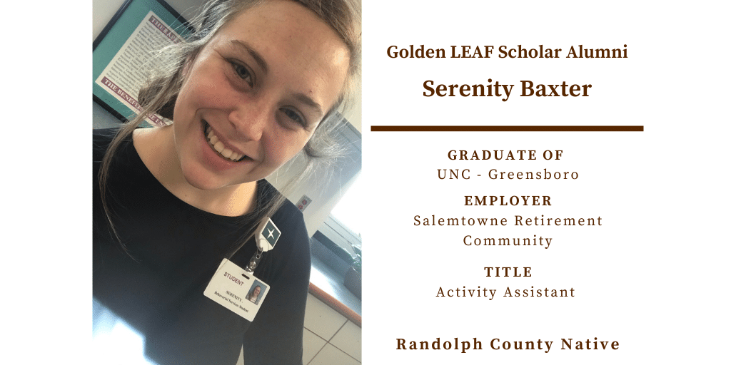 Golden LEAF Scholarship Alumni Spotlight: Serenity Baxter
