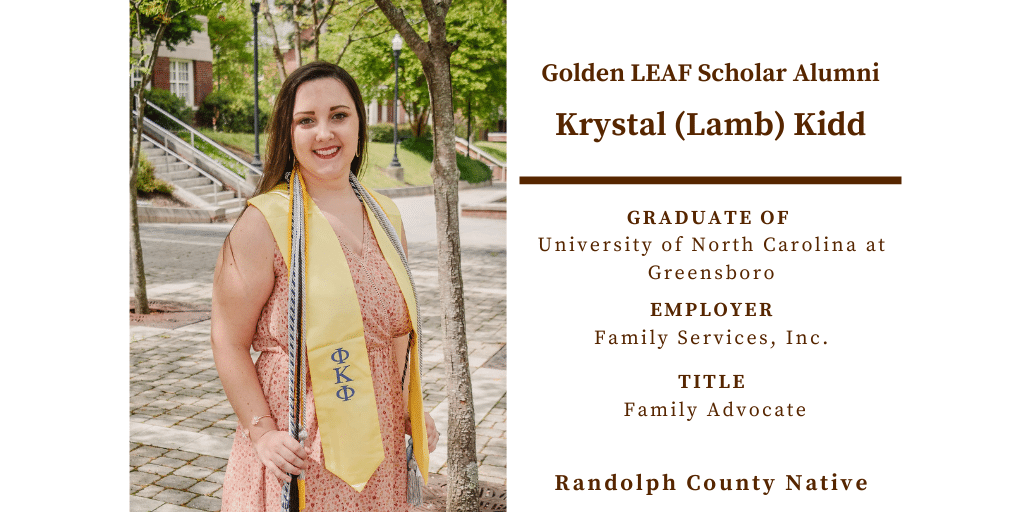 Golden LEAF Scholarship Alumni Spotlight: Krystal Lamb Kidd