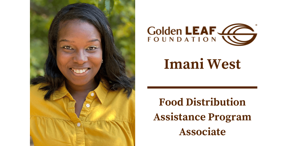 Golden LEAF welcomes Food Distribution Assistance Program Associate